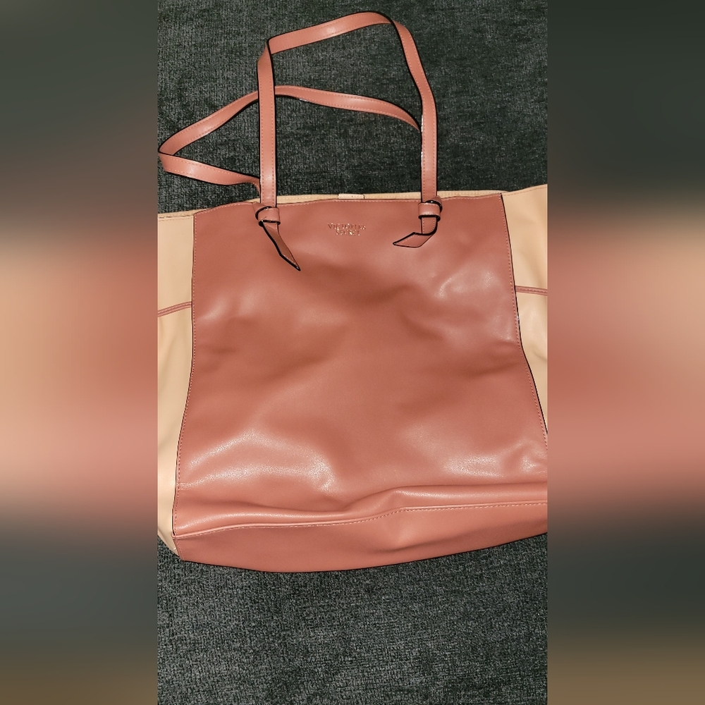 Victoria Secret Tan and Brown Women's Tote Bag